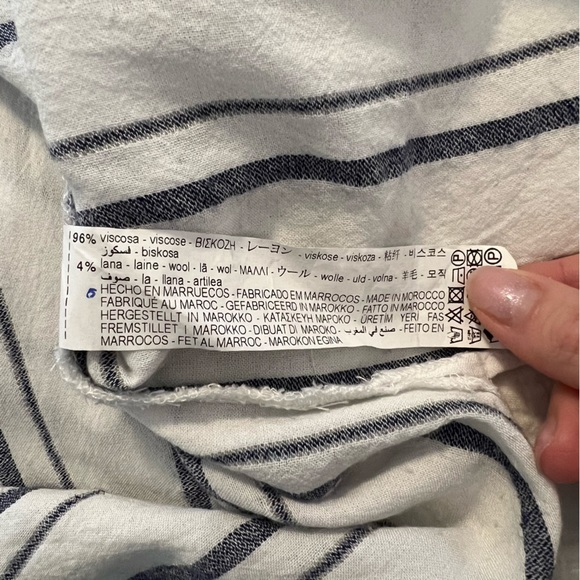 Zara Blue and White Striped Blouse - Picture 11 of 11